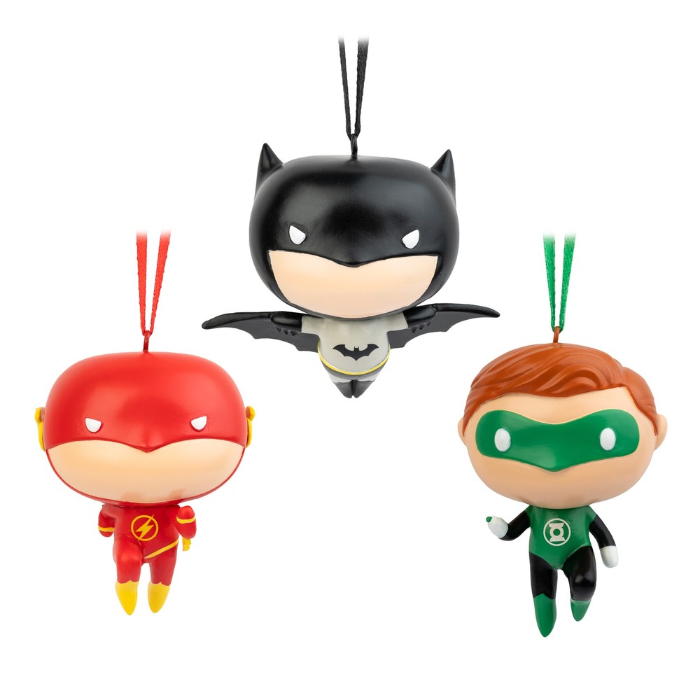 Grupo Erik DC Comics - Dc Comics Batman, Flash And Green Lantern Set Of 3 Boules de Noël - Multicolore